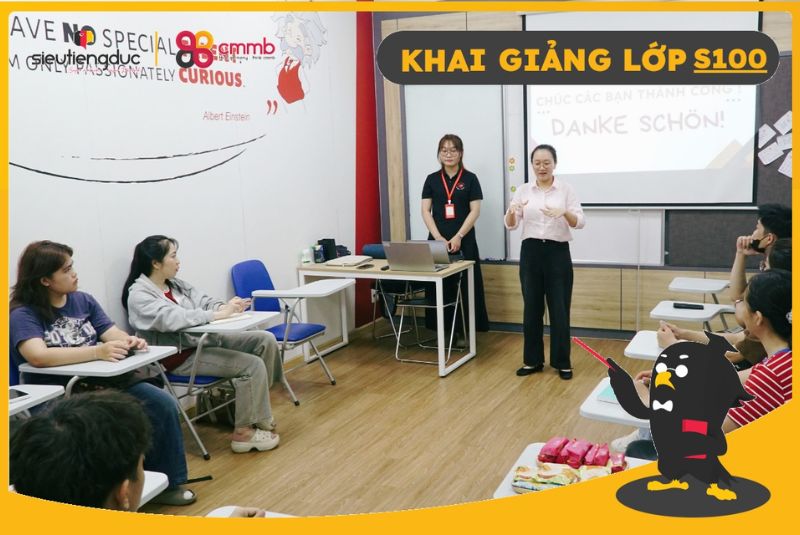 Khai giảng lớp S100 – Mở đầu cho hành trình học tiếng Đức 1 Cảm xúc và dấu ấn đầu tiên của buổi khai giảng lớp S100