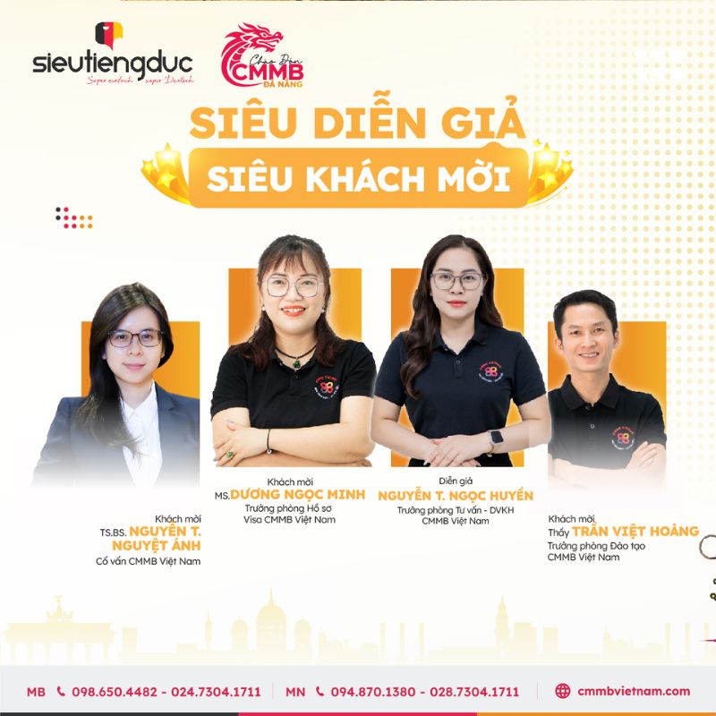 Khai trương chi nhánh Siêu Tiếng Đức x CMMB Đà Nẵng mở ra cơ hội du học nghề Đức 1 Hội thảo du học nghề Đức 2026 mang đến nhiều thông tin giá trị