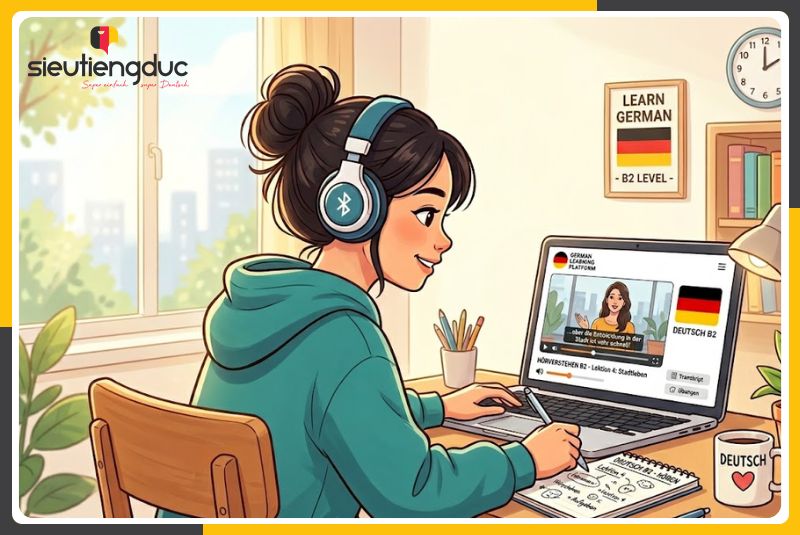 Nên học luyện nghe tiếng Đức B2 ở đâu?