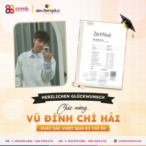 Kỳ thi TELC tiếng Đức tại TPHCM và Hà Nội 2026 22 Học viên đỗ B1 Tháng 4/2026