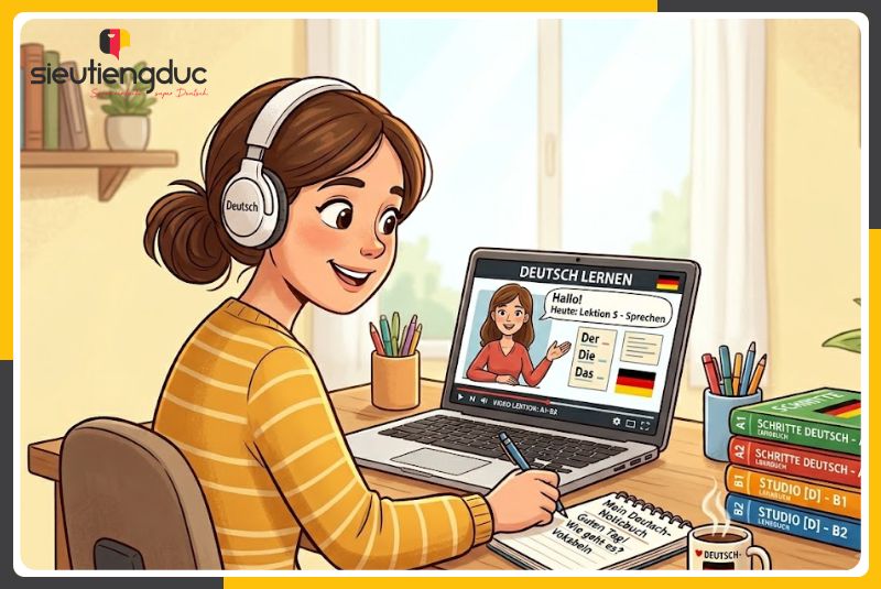 Khai giảng lớp K186 – Hành trình mới của học viên tại Siêu Tiếng Đức x CMMB 5 Chinh phục tiếng Đức trọn lộ trình từ A1-B2 miễn phí