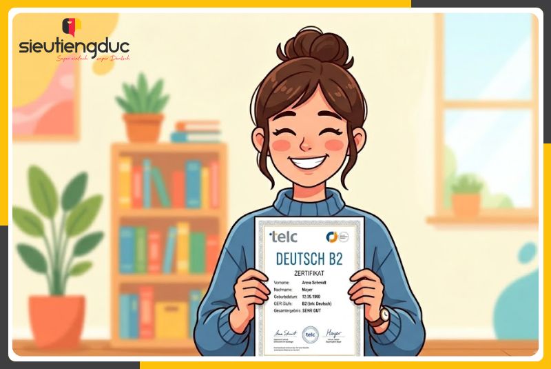 Mẫu câu hội thoại tiếng Đức chủ đề gặp nhân viên soát vé và giải thích 6 Lộ trình học tập chinh phục tiếng Đức từ A1-B2 miễn phí