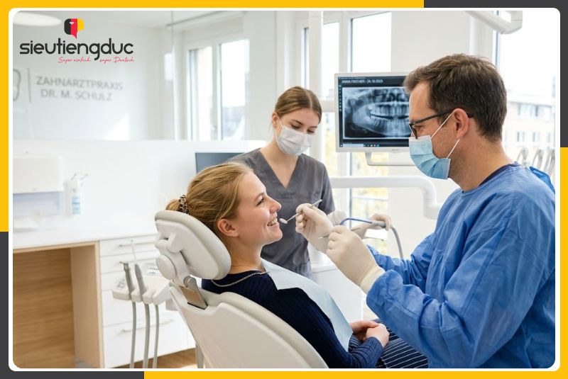 Mẫu câu hội thoại tiếng Đức chủ đề đau răng và đặt lịch nha khoa 28 Mẫu câu hội thoại tiếng Đức chủ đề đau răng và đặt lịch nha khoa
