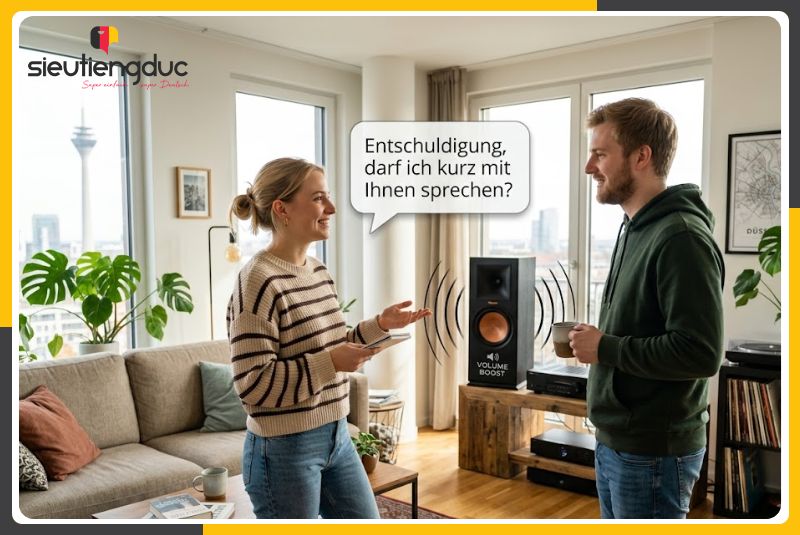 Mẫu câu hội thoại tiếng Đức chủ đề khiếu nại tiếng ồn và đề nghị giảm ồn 3 Mẫu câu hội thoại tiếng Đức chủ đề khiếu nại tiếng ồn và đề nghị giảm ồn