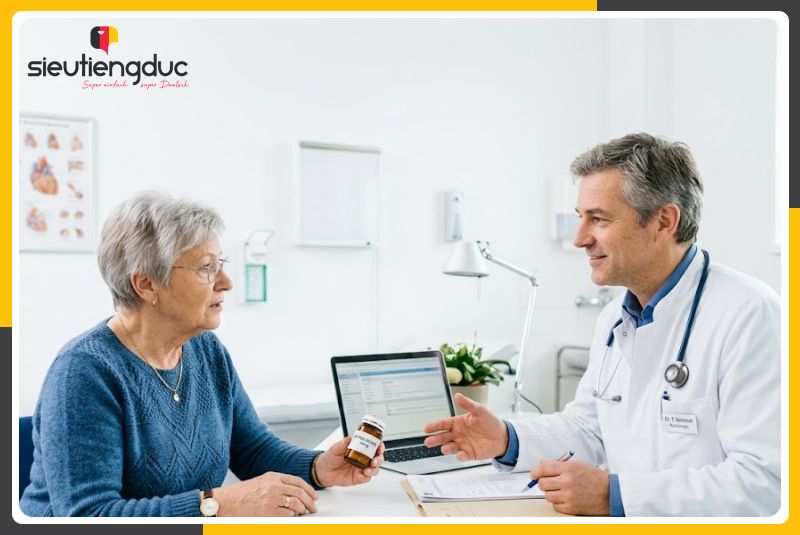 Mẫu câu hội thoại tiếng Đức chủ đề phản ứng thuốc và xin đổi thuốc 30 Mẫu câu hội thoại tiếng Đức chủ đề phản ứng thuốc và xin đổi thuốc