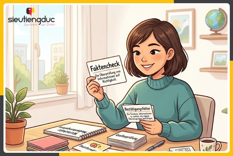Từ vựng tiếng Đức chủ đề kiểm chứng thông tin và sai lệch nhận thức 1 Phương pháp học nhanh từ vựng tiếng Đức chủ đề kiểm chứng thông tin và sai lệch nhận thức