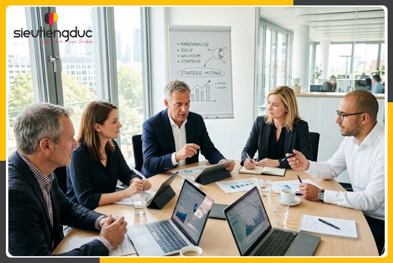 Từ vựng tiếng Đức chủ đề chiến lược, stakeholder và ưu tiên nguồn lực 1 Tầm quan trọng của từ vựng chiến lược trong doanh nghiệp Đức