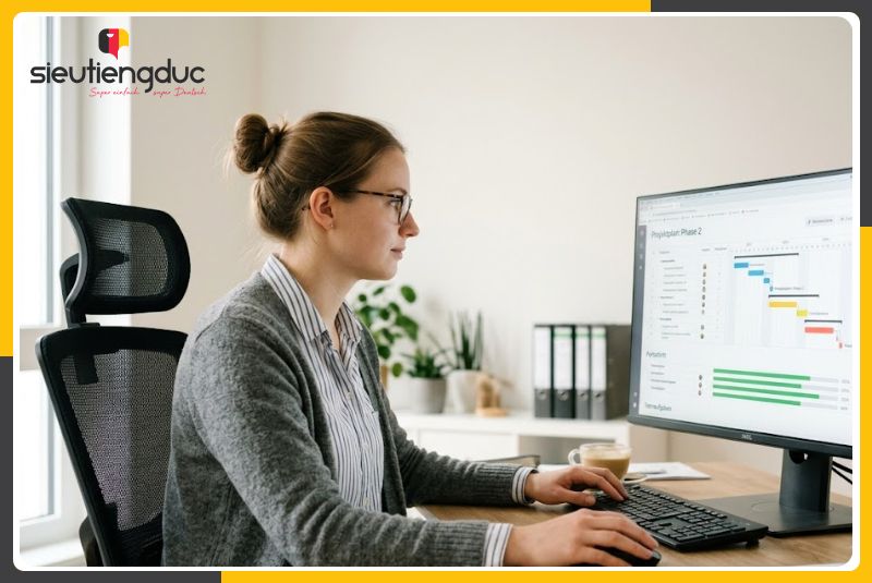 Từ vựng tiếng Đức chủ đề lập kế hoạch dự án và mốc tiến độ thông dụng 7 Văn hóa làm việc tại Đức liên quan đến tiến độ và deadline