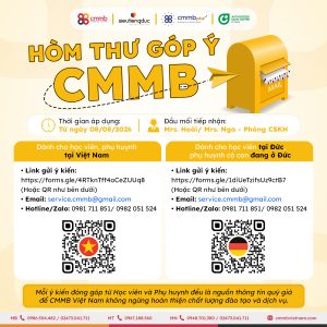 Siêu Tiếng Đức x CMMB mở Hòm thư Góp ý dành cho học viên và phụ huynh